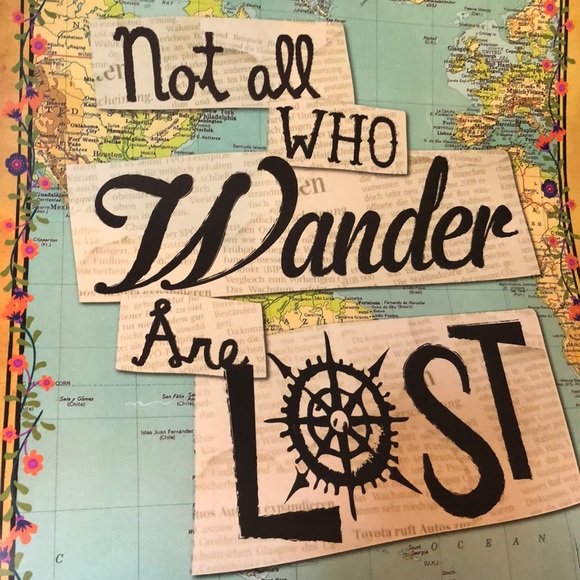 “Not all who Wander Are Lost” Art Print 🗺 - Picture 2 of 2